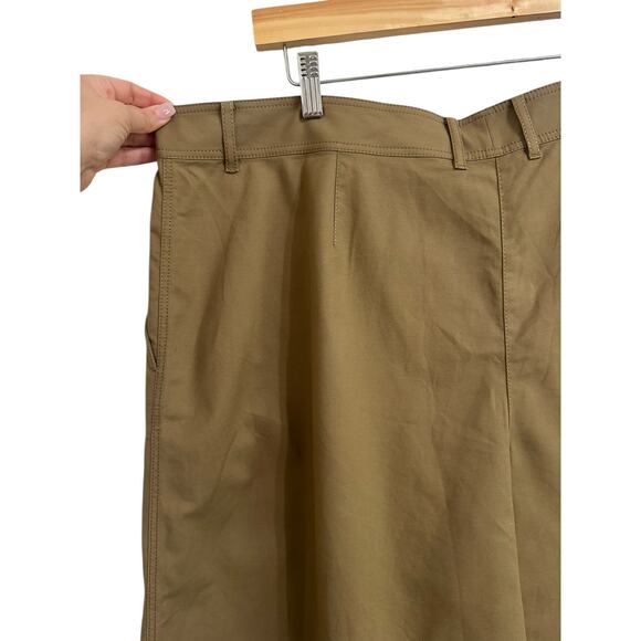 Lafayette 148 New York women's wide leg cropped Shiitake tan pants size 18 - Picture 4 of 7